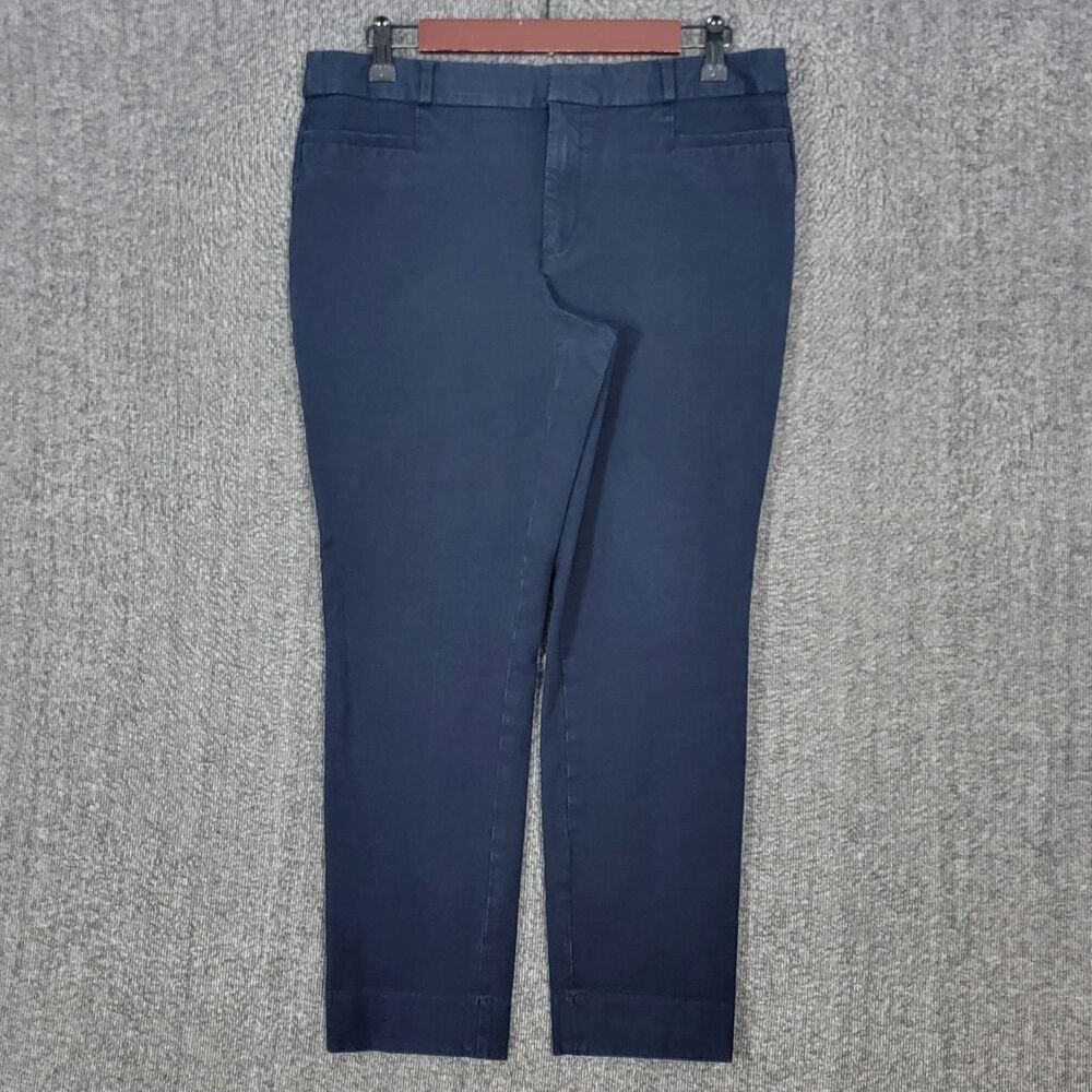 Banana Republic Pants Womens 12 Navy Blue Mid Rise Sloan Tapered Ankle